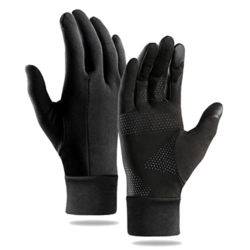 Ciomiliaro Gants Doublure Chauffants,Gants Thermiques,Gants de Cyclisme,Gants à Écran Tactile,Gants Coupe-Vent pour la Conduite sous Le Climat Froid,Idéal pour Vélo,Sport,Running,Ski(L) Cover