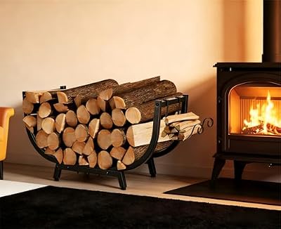 Kendane 30“ Firewood Rack Outdoor and Indoor, Compact Firewood log Storage & Holder, Stable Log Holder with Reinforced Steel Frame, Waterproof Rustproof Wood Pile Storage Rack for Fireplaces/Camping.