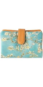 Amazon | [HIRAMEKI.] 財布 本革 ゴッホ 名画 ラウンドファスナー 長