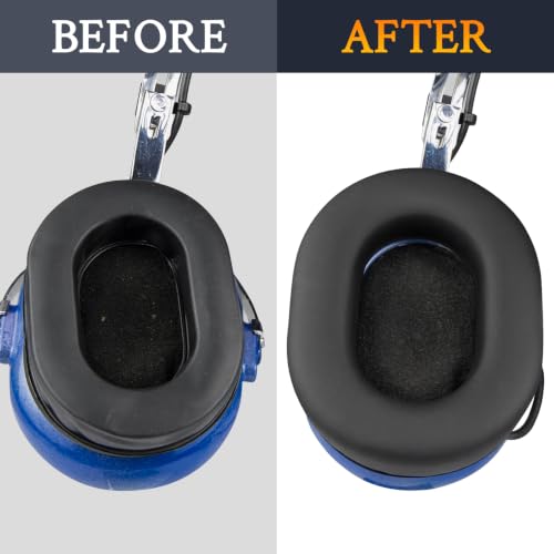 SOULWIT Replacement Earpads para David Clark H10-60/H10-20/H10-13.4/H10-76/H10-30/H10-13S, Almohadillas con cuero proteico suave y espuma viscoelástica de alta densidad - Negro miniatura 4