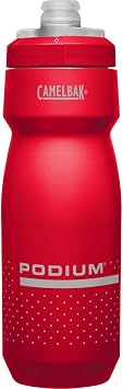CamelBak Podium Bike Squeeze Water Bottle, High Flow Easy Squeeze Design for Cycling Performance, 24oz, Red
