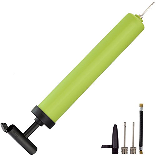 10 Inch Ball Pump, Eco-friendly Portable Hand Pump for Basketball, Soccer, Rugby, Volleyball, Netball, Gym Ball, Inflatable Toy, Toy Balls, Balloon -W/ 2B7 Pin Needle, 1B2 B3 Plastic Needle,1Hose