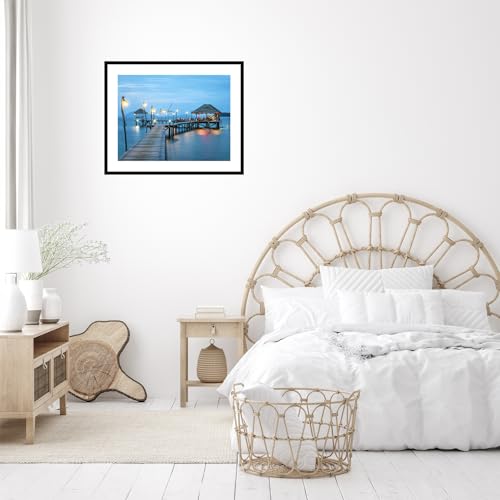 Image of JCJMY 22x28 Picture Frame with 18x24 Mat, Display Photo 18x24 with Mat or 22 x 28 Without Mat, Wall Hanging Large 22 by 28 Poster Frame with Plexiglass, Black