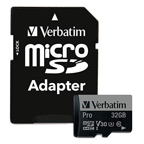 Image of Verbatim 47041 ProMicroSDHC 32GB microSDHC Card U3 | Up to 90MB /s Read Speed | Class 10 | Full HD & 4K Recording Compatible