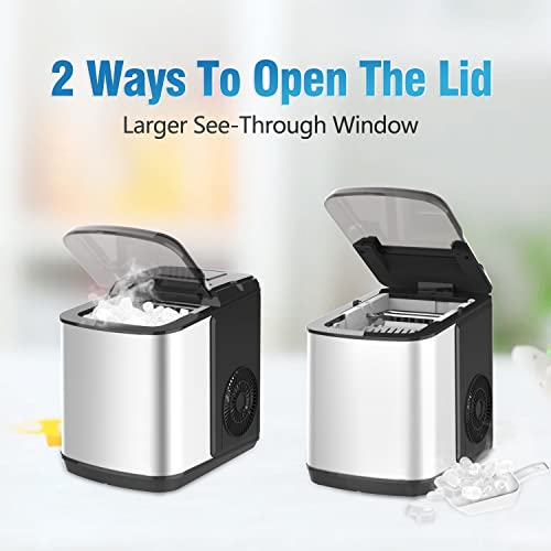Fabricadora de hielo de acero inoxidable VECYS 1.5 litros miniatura 2