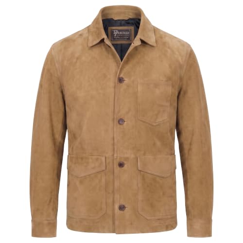 Image of Suede Leather Jacket Men - Real Lambskin Suede Casual Leather Jackets For Men - Mens Suede Jacket