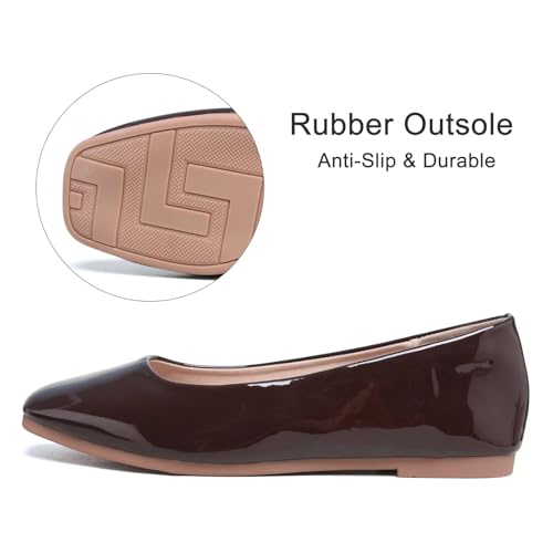 Image of Dear Time Women's Casual Foldable Ballet Flats Square Toe Ballerina Flats Shoes Comfortable