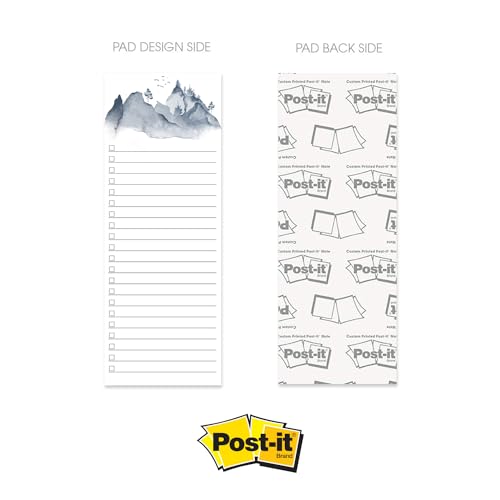 Bloc-notes adhésifs format panoramique bleu paysage pour stopper l'oubli de notes - 2
