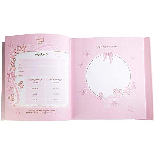 image for Christian Art Gifts Girl Baby Book of Memories Pink Keepsake Photo Alb
