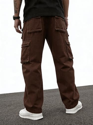 Image of Lymio Cargo for Men | Cotton Cargo Pant | Drawstring Waist Pant (Also Available in Plus Sizes) (38-41)