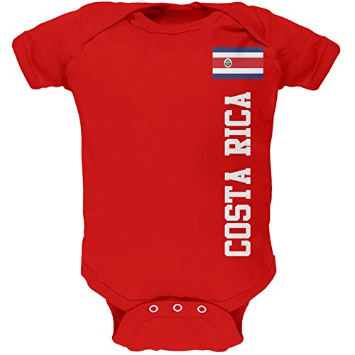 Old Glory World Cup Costa Rica Red Soft Infant Bodysuit - 9-12 Months