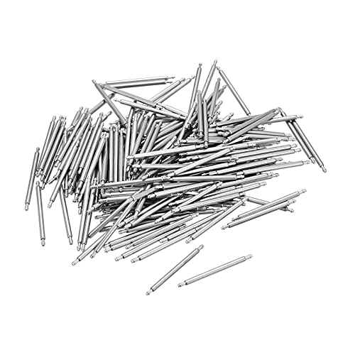 uxcell 18mm Watch Band Pin 1.3mm Dia Stainless Steel Single Flanged End Spring Bar Pins 200pcs