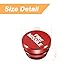 Osilly Dustproof Plug for Car Cigarette Lighter, Aluminum Button Decorations Plug Cover, Car Interior Accessories Fit Most Automotive Vehicles Boats with Standard 12 Volt Power Source (Red/Fire)