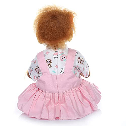 Muñeca Reborn Bebé Mono Realista 50 cm Vinilo miniatura 3