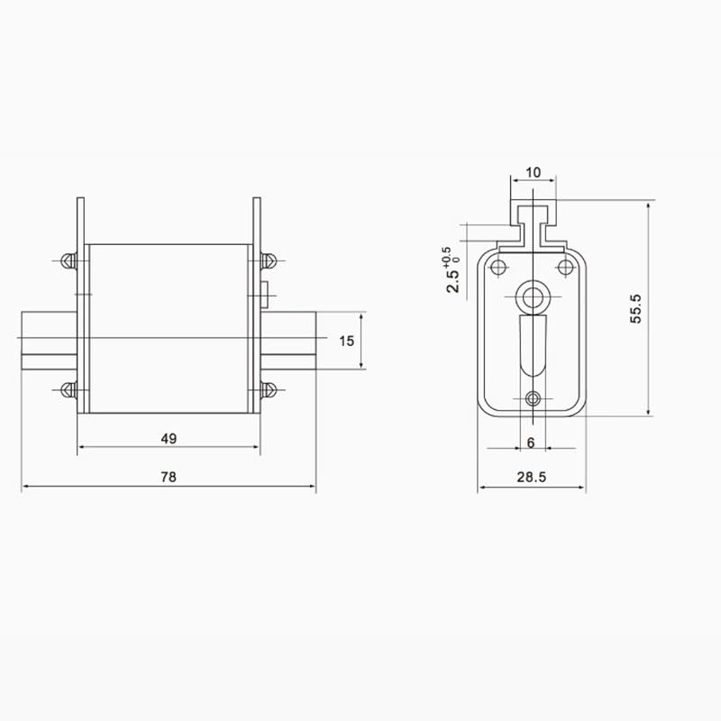Fusible rapide AC500V 40A protégeant les circuits contre surtensions - 3