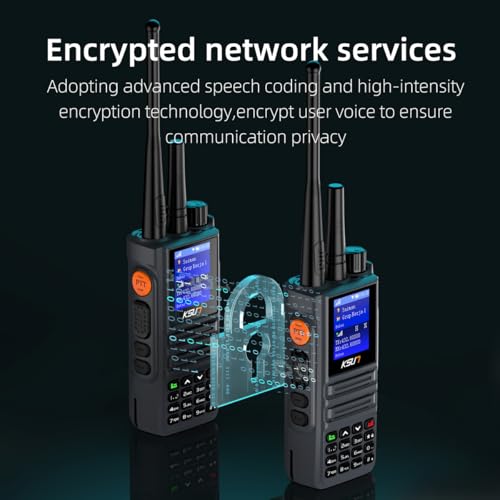 KSUN WiFi Walkie Talkie Long Range UHF Two Way Radio with Bluetooth 4G LTE Network Radio Dual PTT Antenna Handheld Transceiver w/GPS, POC Mobile Radio, Type-C Charging, ZL8668