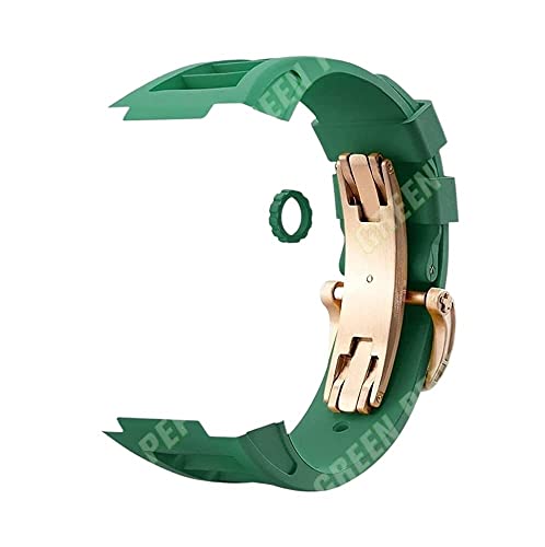 Bracelet caoutchouc fluoré et boîtier carbone pour Apple Watch