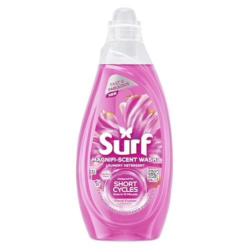 Surf Magnifi-Scent Wash Floral Fusion Laundry Liquid Washing Detergent For Short Cycles Fast and Fabulous Fragrance 1.485 L (55 Washes)