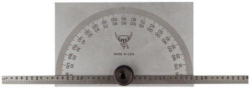 PEC 5190 0-180° Rectangle Protractor w/6 Arm & Graduated Rule