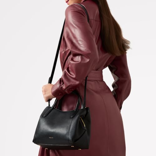 Image of RADLEY London Provence Avenue Women's Small Leather Ziptop Satchel Bag, Black