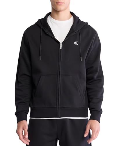 Calvin Klein Men's Relaxed Fit Archive Logo Fleece Full Zip Hoodie