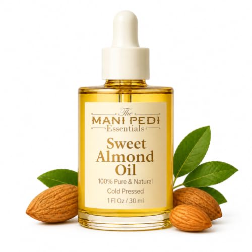 Image of TMPE Sweet Almond Oil for Skin and Hair | Deep Moisturizing, Non-Stick Formula. 100% Pure & Natural Cold Pressed oil - 30 ml.