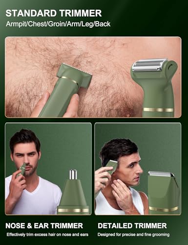 Tondeuse corporelle homme sans douleur pour zones sensibles et poils de nez étanche