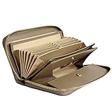 [RafiCaro] 財布 レディース ギャルソンウォレット 牛革 長財布 緑 レシートと小銭 仕分け BOX型 コインスルー 大容量 グレージュ