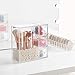 HBlife Makeup Brush Holder, Acrylic Makeup Organizer with 2 Brush Holders and 3 Drawers Dustproof Box, Free Beige Pearl Included