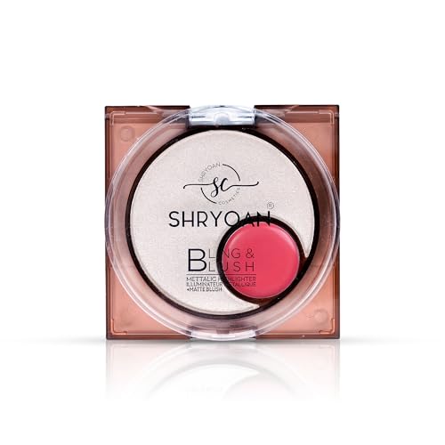 Image of Shryoan Bling & Blush Blusher | 2-in-1 Blusher & Highlighter Duo | Long-Lasting, Blendable | 6 Shades-Prismatic