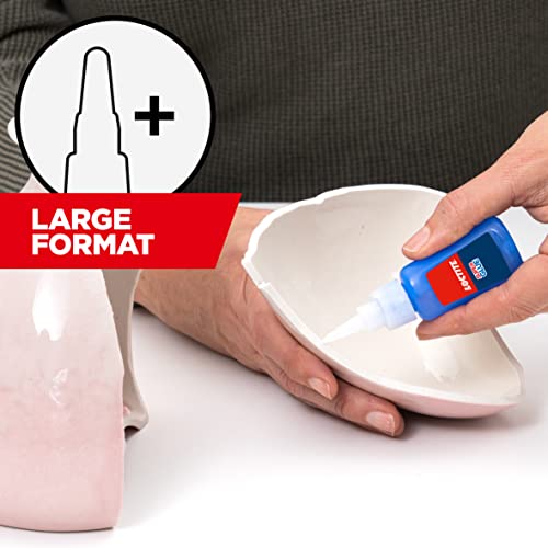 Image of Loctite XXL, Strong All Purpose Liquid Adhesive for Accurate Repairs, controlled application on hard to reach surfaces, bonds in seconds, waterproof, multi material, DIY, super glue, 20g*2