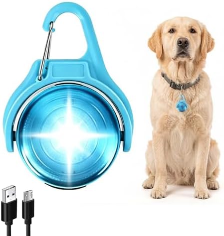Dog Collar Light LED,USB Rechargeable Waterproof Dog Light with 3...