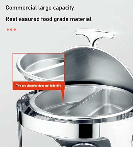 Chafing Dish Buffet 6 litres avec couvercle et support pour brûleur - 7