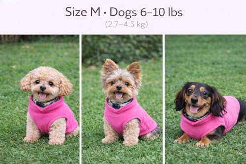 Image of JACKO & CO - Fleece Vest Dog Sweater with Leash Ring - Soft, Warm & Lightweight Pullover Coat for Small & Medium Dogs, Puppies & Cats - Cozy Fall /Winter /Spring Pet Jacket (Pink, Medium 6-10lbs)