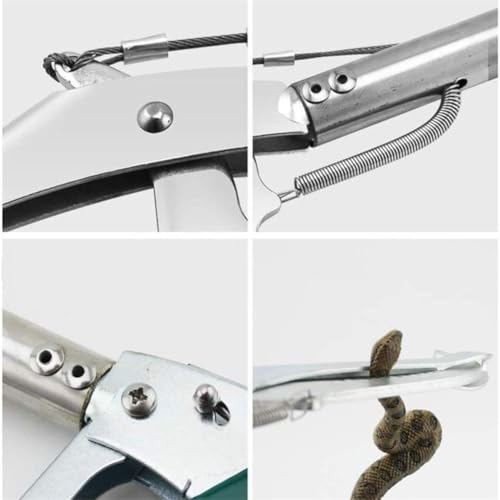 Pince à serpent avec mécanisme autobloquant en acier pour capture de reptiles