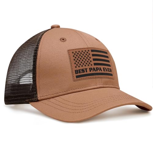 Image of Papa Gifts from Grandkids American Flag Cap Papa Hat for Grandpa