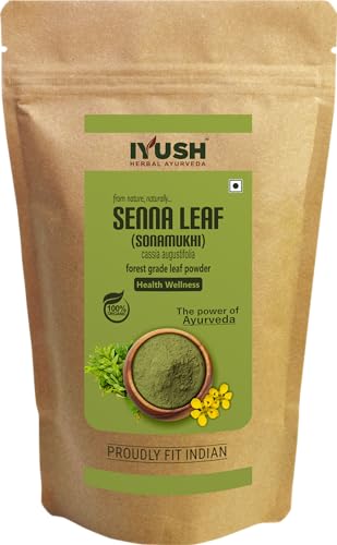Image of IYUSH Herbal Ayurveda Senna Powder - 400gm | Sanay Patti Powder | Nilavarai Powder Organic | Sonamukhi Powder | Sanay Leaves | Sanay Powder | Sanay Leaves Powder | Sana Leaf Powder |