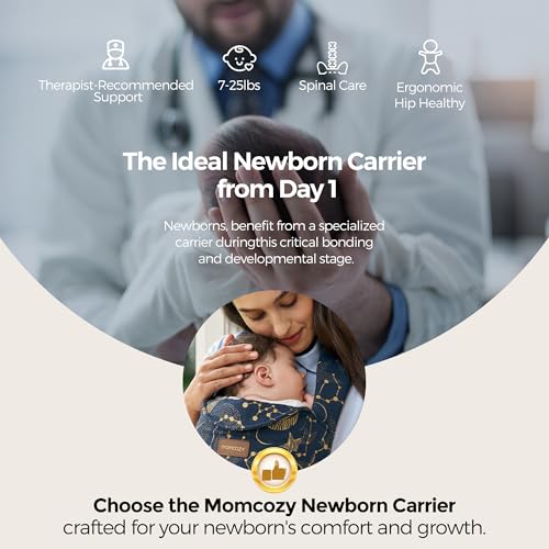 Image of Momcozy Newborn Carrier WeeSnug - Lightweight and Cozy Comfort for 7-25 lbs
