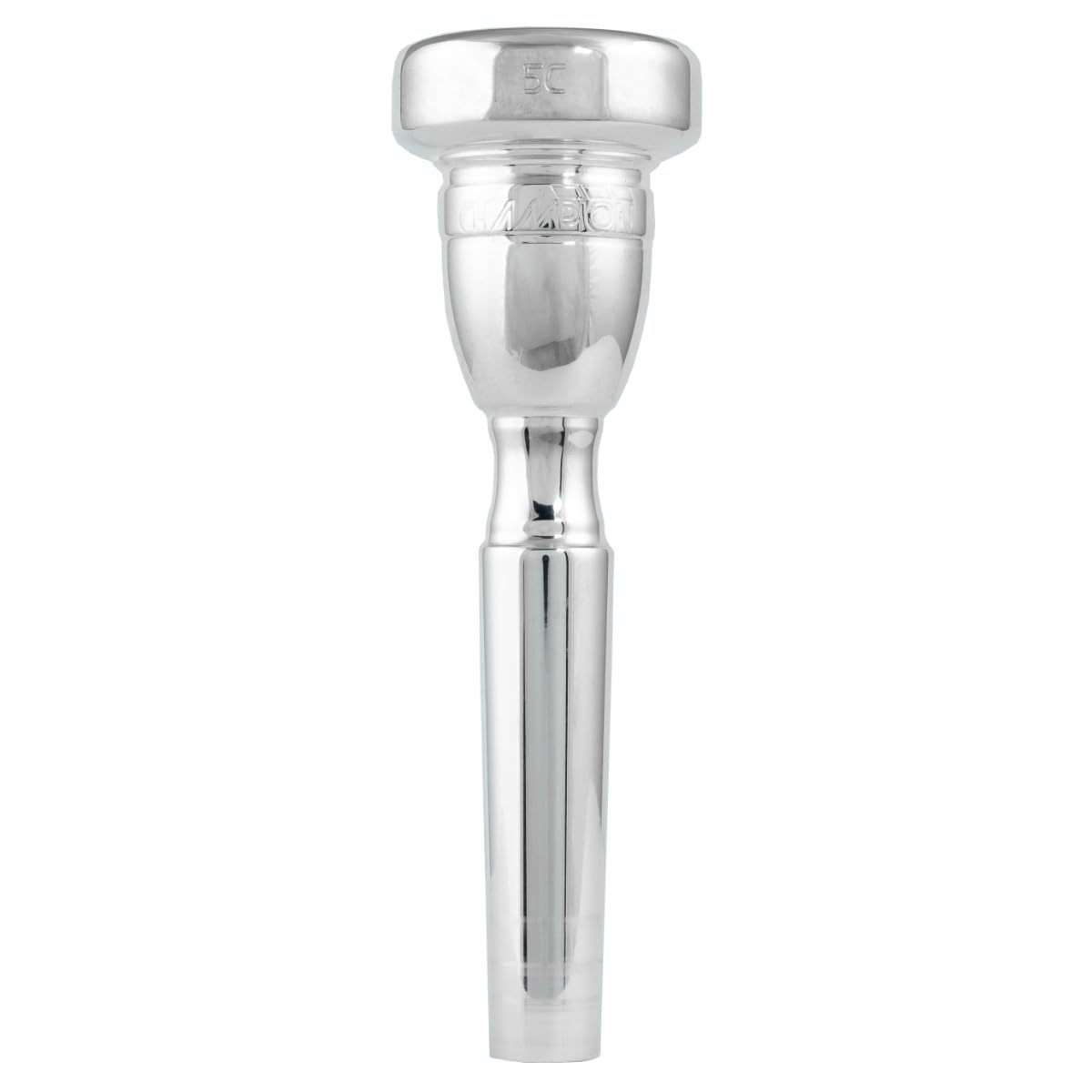 Champion Music Replacement Medium Cup Silver Plated Brass Trumpet Mouthpiece - 5C