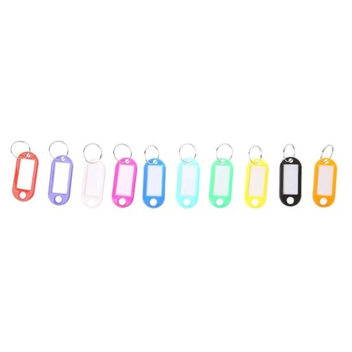 Generic 10 Pcs Reusable Plastic Key Chain Key Split Ring