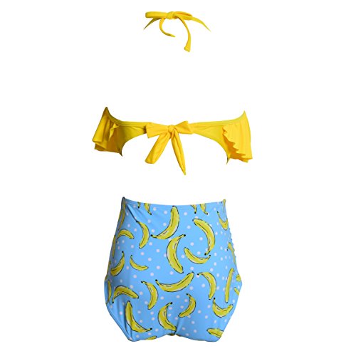 Girls Kids Swimsuit Two Pieces Bikini Set Ruffle Falbala Swimwear Bathing Suits3
