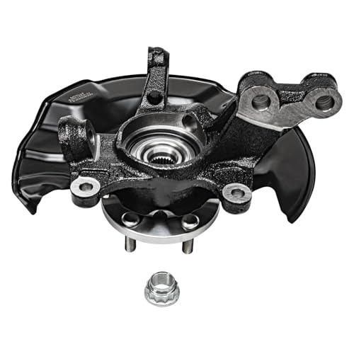 Image of Detroit Axle - Front Left Steering Knuckle for 2009-2013 Toyota Corolla Matrix 2010 2011 2012 Steering Knuckle & Wheel Bearing Hub Assembly Driver Side Replacement