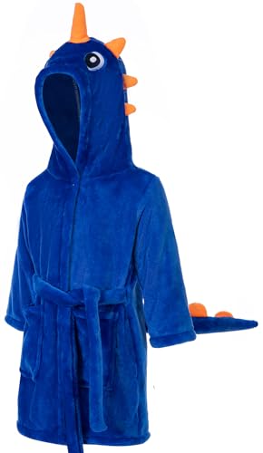 Kids Toddler Dinosaur Hooded Bathrobe Sleepwear Dinosaur Gifts for Boys Girls