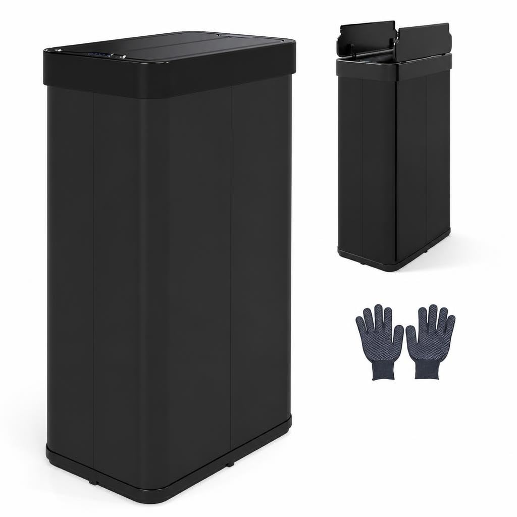 COSTWAY 60L Sensor Kitchen Bin with Soft Close Lid, Touchless Automatic Bin
