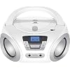 Silva-Schneider 1901849 PCD 19.1 UKW Radio, CD Player, AUX, Netz- und Batteriebetrieb, Weiß