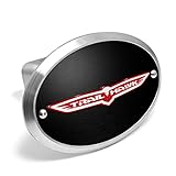 iPick Image Made for Jeep Trailhawk 3D Logo on Black Oval Billet Aluminum 2 inch Tow Hitch Cover