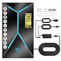 2026 Upgraded TV Antenna Indoor Outdoor, 2200+ Miles Long Range HDTV Antenna with Amplifier Signal Booster, 26FT Coaxial Cable for Local Channels 4K 8K 1080p,Digital Reception for Smart & Older TVs
