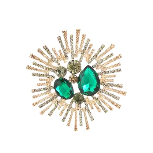 Image of Rhinestone Snowflake Brooch Pin for Women Sparkly Flower Corsage Lapel Pin Vintage Floral Suit Jacket Brooch Pin Jewelry for Women Men Birthday Gifts