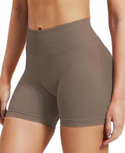 Image of VOYJOY Women Workout Impact Shorts 2.5 inch / 3.6 inch / 4.5 inch / 6 inch Scrunch Butt Booty | Tummy Control, High Waisted, Bike Short, Gentle Compression, for Women