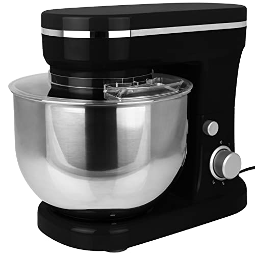 Küchenmaschine 1200W mit Farbwahl Rührmaschine Spritzschutz Knetmaschine Rührhaken Knethaken Schneebesen Teigmaschine 6… – Bild 3